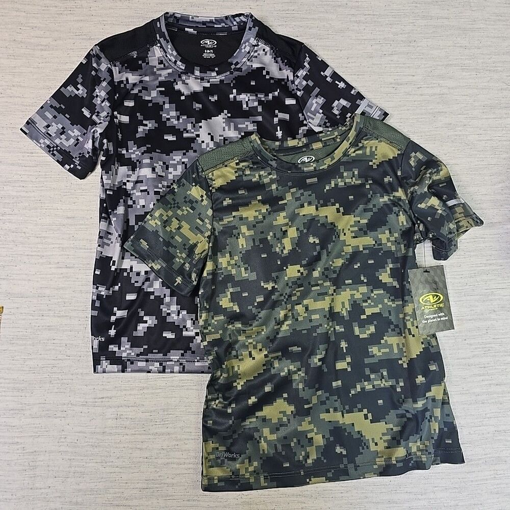 Athletic Works Boys Small (6–7) Camo Performance T-Shirt 2 Pack – Activewear...